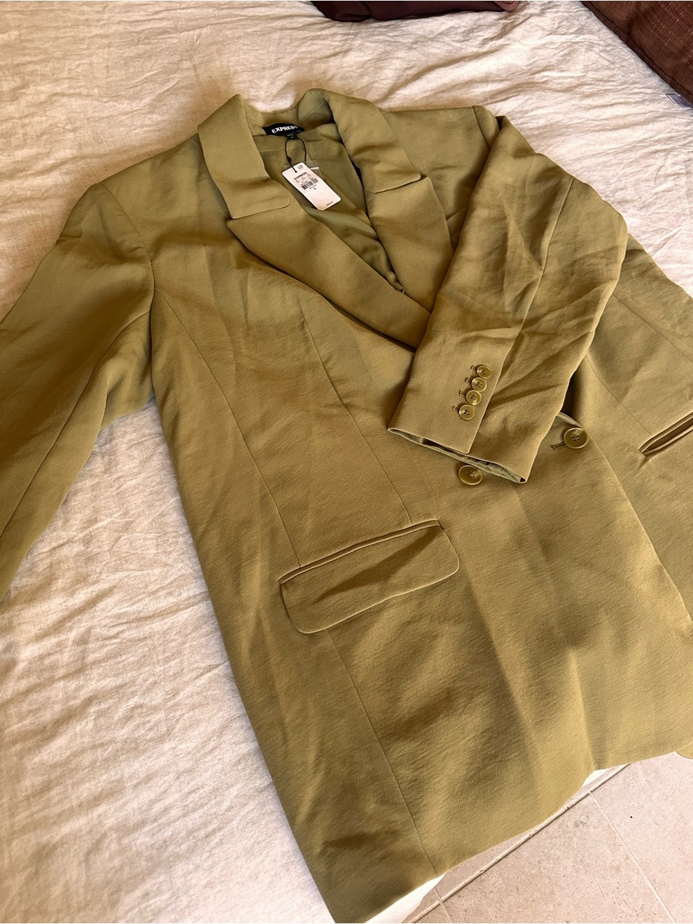 Express Olive Green Women's Blazer Jacket